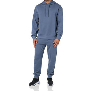 Survêtements respirants de la meilleure qualité pull-over de couleur unie personnalisé ensemble de jogging en coton pour hommes survêtement décontracté de coupe régulière - Product Image 4