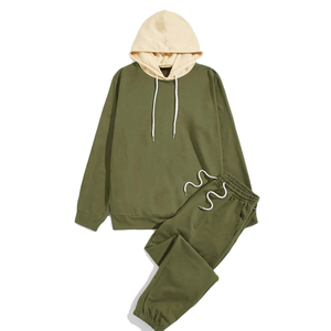 Survêtement 2 pièces personnalisé de haute qualité pour hommes Cotton Tech Fleece Hoodie Joggers Heavyweight - Product Image 1