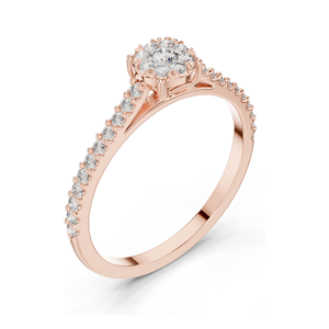 Anillo de Compromiso con Diamante de Laboratorio de 0.306 CT para Mujer, Claridad VVS-VS EF, Oro de 18KT, 14KT, 10KT y Plata 925, Oro Rosa, Amarillo, Blanco - Product Image 5