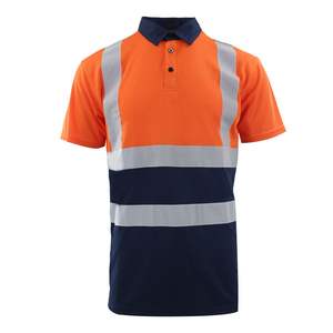 Camiseta Polo de Seguridad Reflectante de Alta Visibilidad HSI ANSI Clase 2, Manga Corta, Ropa de Trabajo, Uniforme para Construcción Vial, Camiseta de Color - Product Image 4
