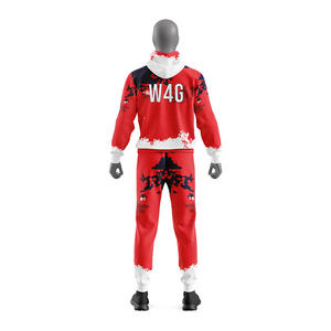 Survêtement sportif d'hiver pour homme W4G, écologique, mi-lourd, à capuche, grande taille, respirant, en coton mélangé, design 2 en 1 - Product Image 2