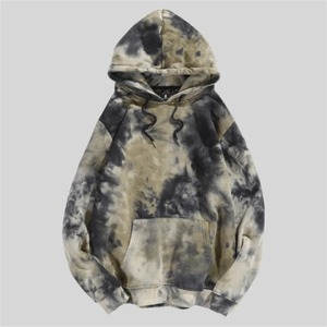 Sweat-shirt à capuche ample unisexe en coton avec couleurs personnalisées pour hommes et femmes Streetwear en polaire Hip Hop Tie Dye - Product Image 6