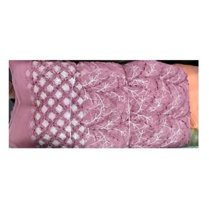 Venta al por mayor nueva colección tela de algodón Georgette con Secuencia de bordado para vestidos de novia hechos en la India - Product Image 1