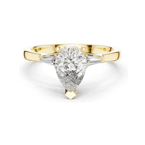 Bague en diamant de laboratoire de 1,39 carat en forme de poire pour femme, clarté VVS-VS EF, or 18 carats, 14 carats, 10 carats et argent 925, rose, jaune, blanc - Product Image 3