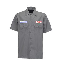 Chemise de travail à logo personnalisé, uniforme pour hommes, vêtements de travail pour mécanicien industriel à manches courtes, chemise du personnel de sécurité de bureau