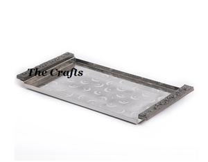 Juego de Bandejas de Servir de Madera y Cuero de Dos Tamaños Diferentes, Calidad Deluxe, Utensilios de Cocina para el Hogar, Bandeja para Comida y Aperitivos - Product Image 4