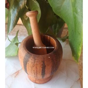 Ensemble mortier et pilon en bois de sheesham Okhli pour écraser le gingembre, l'ail et les épices, pilon en bois Khalbatta pour la cuisine par un exportateur indien - Product Image 4