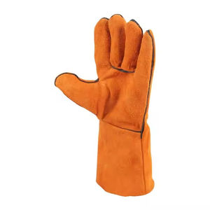 Resistente al calor Nuevo servicio personalizado OEM Guantes de soldadura de cuero Premium Nueva llegada Diseño de resistencia al calor Guantes de seguridad razonables - Product Image 4