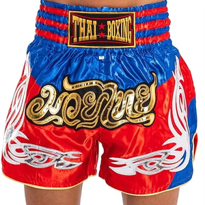 Pantalones cortos de lucha con logotipo de sublimación de poliéster personalizado MMA pantalones cortos de agarre de alta calidad pantalones cortos de boxeo Muay Thai personalizados - Product Image 5