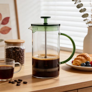 <span class=keywords><strong>Cafetera</strong></span> Francesa de Vidrio Borosilicato de 350 ml con Filtro de <span class=keywords><strong>Acero</strong></span> <span class=keywords><strong>Inoxidable</strong></span> de <span class=keywords><strong>3</strong></span> Capas, Venta al por Mayor - Product Image 1