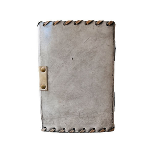 Vintage Stone Leather Journal Hardcover Embossed Book of Spell Wiccan Writing Notebook Antique Deckle Paper Travel <b>Diary</b> Planner - Product Image 5