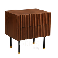 Table de chevet moderne en bois massif faite à la main avec deux tiroirs, table de nuit intelligente pour appartement, hôtel, salon, rangement personnalisé