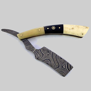 Navaja de Afeitar Recta de Acero Inoxidable con Recubrimiento de Titanio, Mango Dorado Plegable, Navaja de Barbero, Color Personalizado OEM para Hombres - Product Image 1