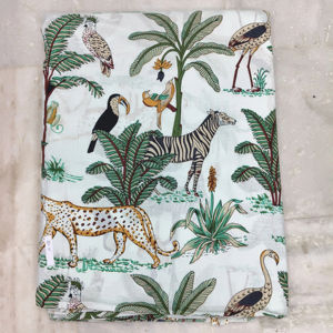 Tissu en coton sergé de qualité supérieure en gros, imprimé animal, pour robes, sacs, jupes, costumes, lavé, respirant, pour filles et garçons - Product Image 1