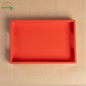 Bandeja de Bambú Hecha a Mano, Ecológica, Duradera, con Acabado Lacado, Apta para Alimentos, Ligera, Portátil, Diseño Personalizable, Artesanal - Product Image 2