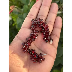 925 Silver Faceted Garnet Beads <b>Bracelet</b> Trendy Religious Geometric <b>Ball</b> Flower Bangles Opal Agate Pearl Diamond Main Gift - Product Image 5