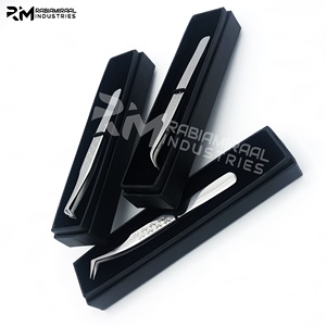 RMI Silver มีดีไซน์ใหม่แหนบขนตาและ2จุดที่แตกต่างกัน/45องศา/ตรง/2ชิ้นชุดกล่องใส่การ์ดสีดำ - Product Image 5