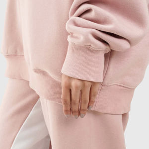 Sudadera con capucha y cremallera para mujer, diseño nuevo, técnica Puff, jersey oversize con cuello alto y cremallera, corta, 100% algodón, la más vendida - Product Image 4