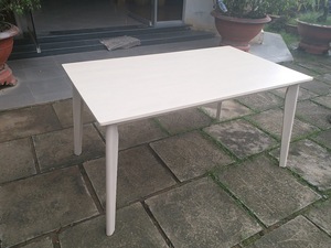 Bàn ăn ghế thiết lập cho 4 màu trắng tự nhiên rửa cao su gỗ PVC ghế gõ bền hiện đại tối giản căn hộ-thân thiện - Product Image 4