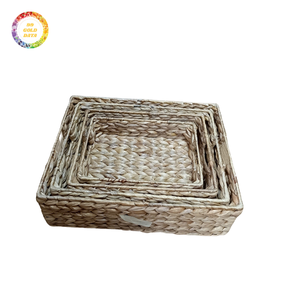 Cesta y bandeja de jacinto de agua al por mayor para almacenamiento en el comedor con calidad duradera y bajo costo - Product Image 5