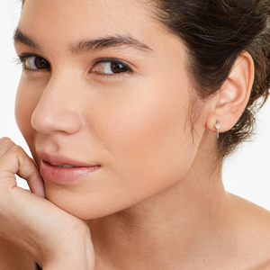 Handcrafted 925 <b>Silver</b> Moissanite Hoop <b>Earrings</b> Round Cut High Quality Sparkle Durable Finish Beautiful Gift <b>for</b> Women And <b>Men</b> - Product Image 5