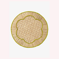 Chemin de table artisanal en raphia et rotin | Décor élégant Boho pour salle à manger, mariages et occasions spéciales