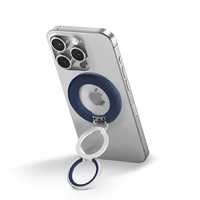 Support magnétique double face pour téléphone, rotation à 360 degrés, avec anneau de maintien pour doigt, idéal pour bureau, voyage et voiture