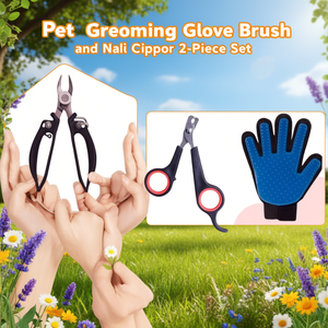<b>Pet</b> Grooming Glove <b>Brush</b> and Nail Clipper 2-Piece Set - Product Image 3