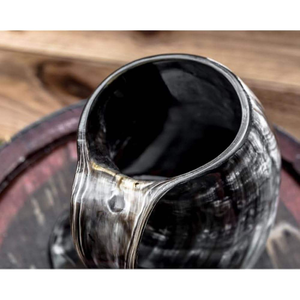 Mug en forme de corne personnalisé tendance 2025, design indien viking, logo gravé, écologique, tasses vintage classiques, gobelets pour fête - Product Image 3