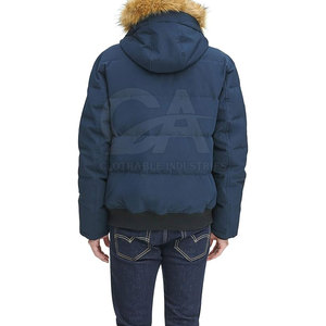 Veste tendance pour homme, parka à capuche en fausse fourrure, manteau d'hiver moderne, utilisation en extérieur, personnalisable - Product Image 2