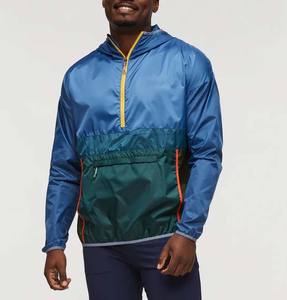 Chaqueta Deportiva Cortavientos de Moda para Hombre, Chaqueta Cortavientos de Nailon Brillante, Holgada, de Corte Amplio, con Media Cremallera - Product Image 1