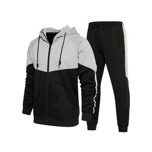 2023, conjunto de chándal informal de 2 uds para hombre, conjuntos de Jogger para hombre, dos piezas de entrenamiento, bloque de Color, cremallera, ropa de salón - Product Image 1