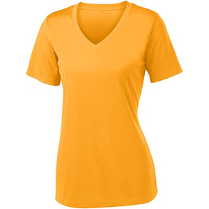 Camiseta Casual de Algodón Elástico con Cuello en V Rosa Liso para Mujer, para Suministro al por Mayor - Product Image 3