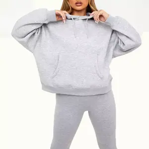 Sudadera con Capucha Unisex Personalizada al por Mayor, con Logotipo Bordado OEM, de Algodón Grueso, Talla Grande, para Mujer - Product Image 5