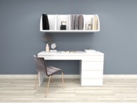 Étagère MUSVENUS moderne en panneaux de particules de 18 mm, multi-usages, écologique, démontable, trois options de couleurs, chambre à coucher, salon