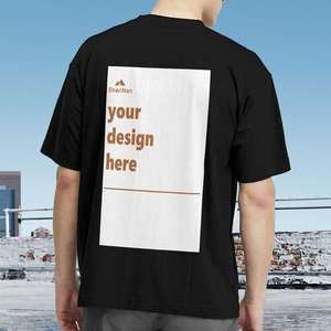 เสื้อยืดคอกลมผ้าคอตตอนสไตล์200GSM เสื้อยืดสีล้วนสวมใส่สบายสวมใส่สบาย - Product Image 1