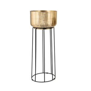 ที่วางกระถางต้นไม้ทำจากโลหะสีทอง & สีดำสำหรับตกแต่งบ้านในห้องรับแขกโรงแรมร้านอาหารดีไซน์มาแรงในราคาไม่แพง - Product Image 1