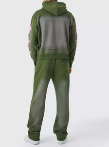 Wholesale Winter 430G 100% Cotton Pocket Zip Hoodies High Quality Custom Streetwear Oversized Drop Shoulder Hoodie - Product Image 2