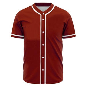 Camiseta de Béisbol Sublimada de Corte Moderno, Venta al Por Mayor OEM, 100% Poliéster, Secado Rápido, Transpirable, Unisex, con Botones - Product Image 6