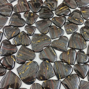 Vente en gros de pierres précieuses en cristal naturel de haute qualité pour l'artisanat cœur en pierre de tigre jaune - Product Image 1