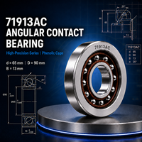 Roulement à contact angulaire 71913C/AC/A 65x80x13mm, roulement à billes à paroi mince de haute précision pour broche de machine-outil