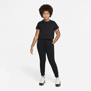 2023 verano Crop Top camisetas para niñas Color sólido poliéster algodón cuello redondo Camiseta en blanco Crop Tops - Product Image 4