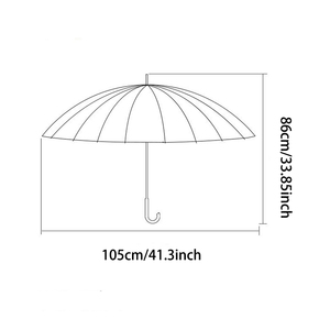 Paraguas Publicitario Personalizado con Mango <span class=keywords><strong>de</strong></span> Bambú, Resistente al Viento, Apertura Recta, Estilo Retro, 16 Varillas, Automático, con Mango - Product Image 6