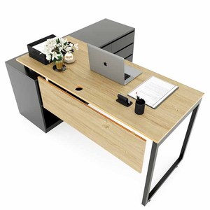 Escritorio Ejecutivo Slean HBSL026 con Base de Madera Contrachapada y Patas de Hierro, Categoría de Productos: Abrigos para Mujer - Product Image 5