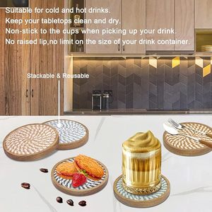 Latest Breaded Cotton Rope and Wooden <b>Table</b> <b>Coaster</b> for Wedding Birthday Parties Banquets Decoration Beaded <b>Table</b> <b>Coaster</b> - Product Image 4