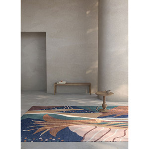 Alfombras de Lana Tejidas a Mano Orenda Dwrm-219, Alfombra de Viscosa Abstracta para Dormitorio, Pasillo, Sala de Estar y Hogar - Product Image 5