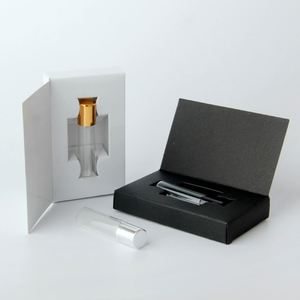 Bouteille de parfum rouleau de 5ml avec boîte d'emballage verre huile essentielle essai Pack échantillon blanc/noir bouteille de parfum avec boîte - Product Image 2