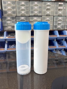 Carcasa de filtro recargable de color blanco de 10 "para medios filtrantes (tapa azul) - Product Image 3