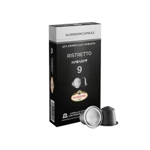 High quality 50% arabica 50% robusta coffee Nespresso compatible aluminium capsules for domestic use