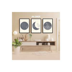 Ensemble de table 3 pièces en MDF de 19 pouces avec impression de qualité, couleur fleur feuille, cadre sans décoloration, décor à la maison - Product Image 2